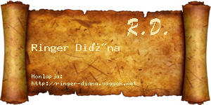 Ringer Diána névjegykártya